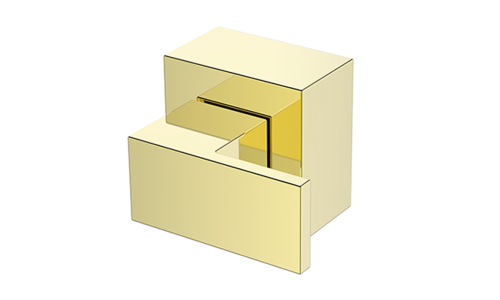 Acabamento Quadrado Para Registros De Pressão Base Deca Gold Champagne – Jiwi - V-9705-265C