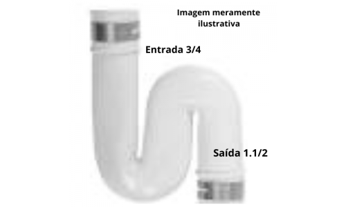 Sifão Flexivel Para Lavatório 3/4x1.1/2 Ref. 06 - Akros - 10537