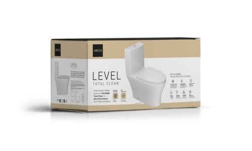 Kit Bacia Com Caixa Acoplada Nova Level Branco Gelo - Deca - KP.8520.17 