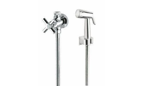 Ducha Higiênica com Derivação Slim Cross Cromada - Perflex - 1984 C37 