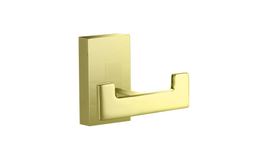 Cabide Duplo Quadrado Banheiro em Metal Gold – Jiwi - V-2680C