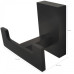Cabide Duplo Quadrado Banheiro em Metal Black – Jiwi - V-2680-H