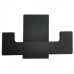 Cabide Duplo Quadrado Banheiro em Metal Black – Jiwi - V-2680-H