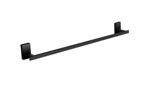 Porta Toalha Banho 60cm Quadrado Madrid Black Matte – Jiwi – V-2685-H
