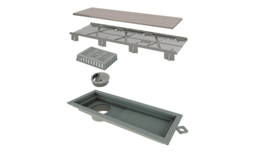 Ralo Linear Elleve Tiny PVC 25Cm Acabamento Inox Oculto – Linear – 2930