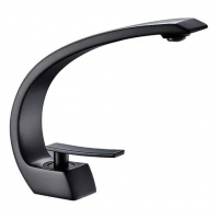 Misturador Monocomando Lavatório Mesa Meia Lua Black Matte – Jiwi - V-10127-417H Misturador Monocomando Lavatório Mesa Meia Lua Black Matte – Jiwi - V-10127-417H